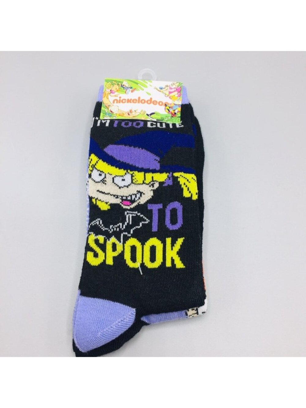 Nickelodeon Rugrats Halloween Crew Socks Angelica I’m Too Cute To Spook